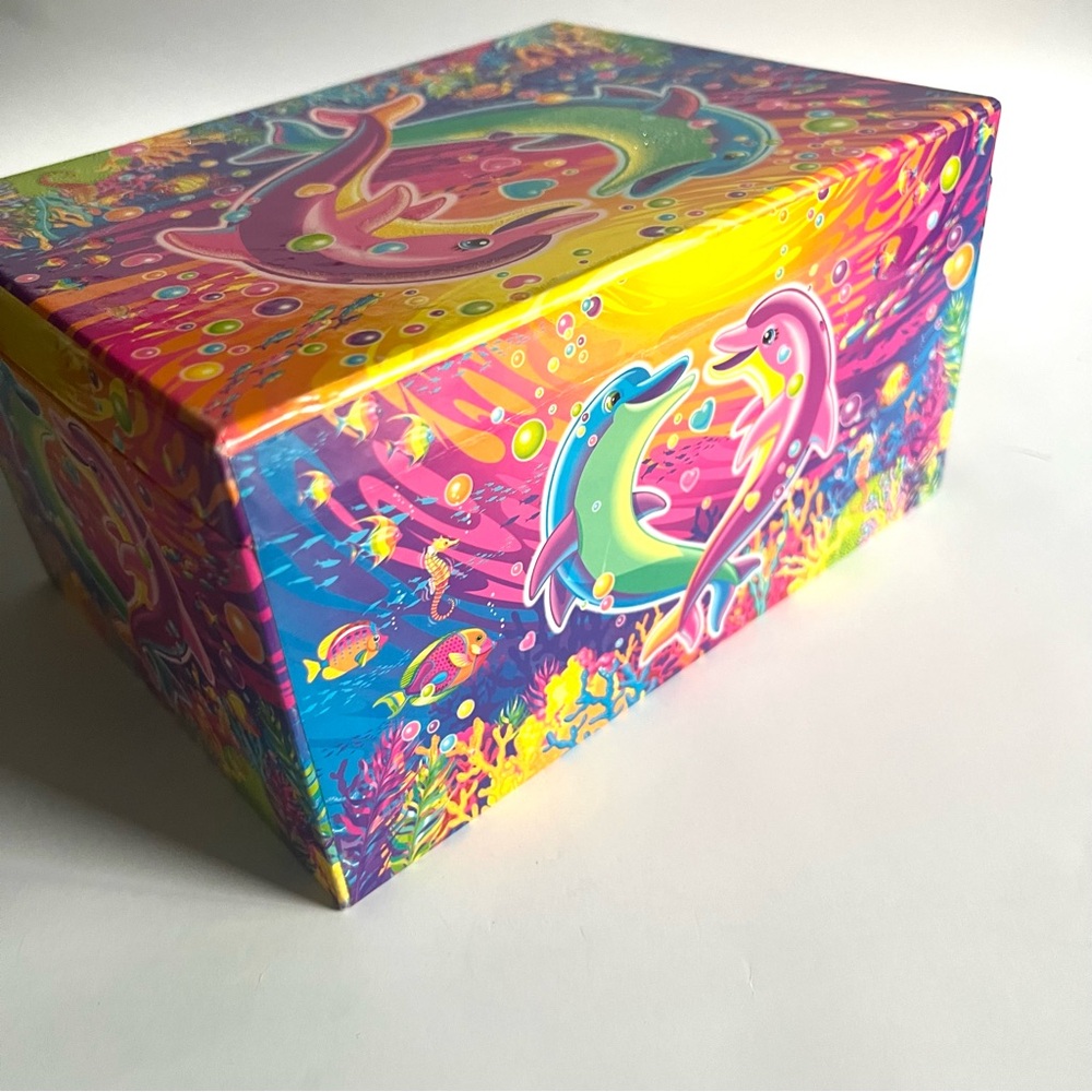 Lisa Frank Dancing Dolphin Jewelry Box‎ Stationary Storage Vintage